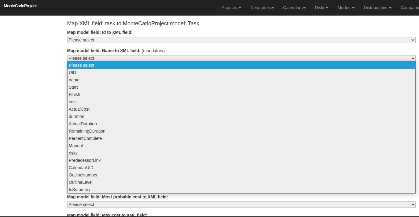 XML attribute mapping