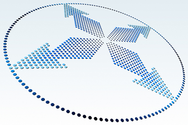 abstract compass small