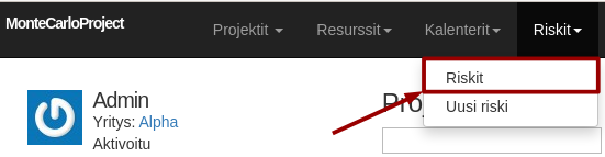 montecarloproject resurssilista nuolella