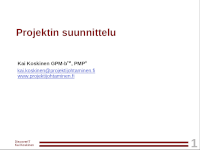 projektin suunnittelu