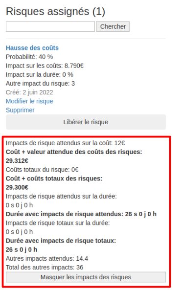 risques assignes et leur impacts